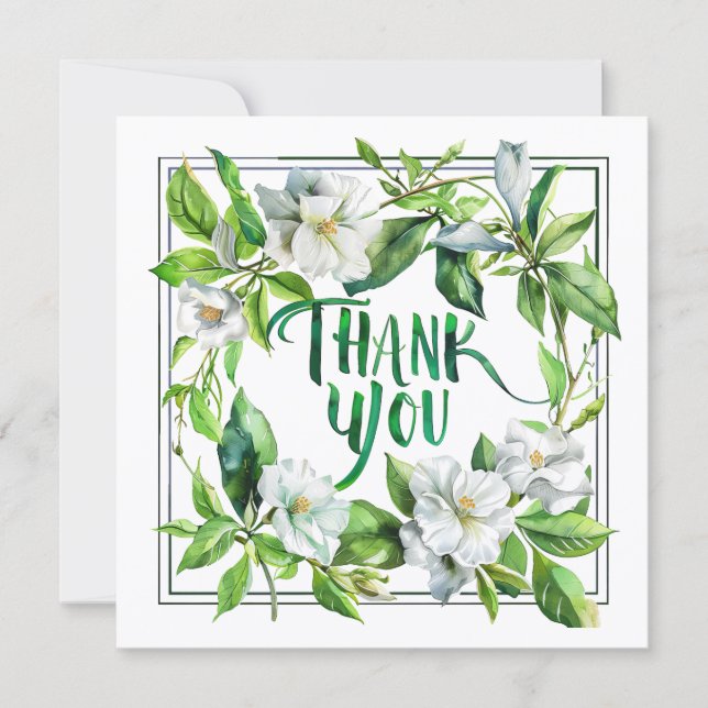 Tarjeta de agradecimiento de flores de manzano (Anverso)