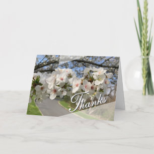 Tarjeta de agradecimiento de flores de mayo