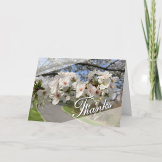 Tarjeta de agradecimiento de flores de mayo