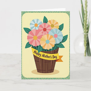 Tarjeta de agradecimiento de flores geométricas