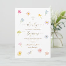 tarjeta de agradecimiento de flores pequeñas para