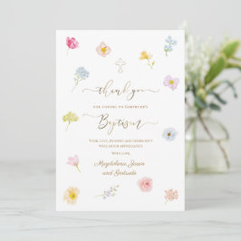 tarjeta de agradecimiento de flores pequeñas para