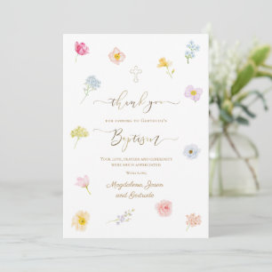 tarjeta de agradecimiento de flores pequeñas para 
