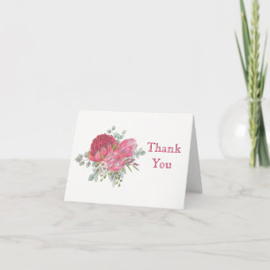 Tarjeta de agradecimiento de flores Protea