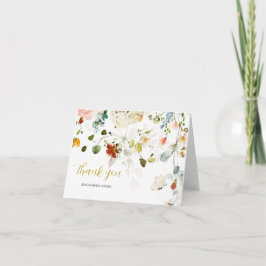 Tarjeta de agradecimiento de flores silvestres