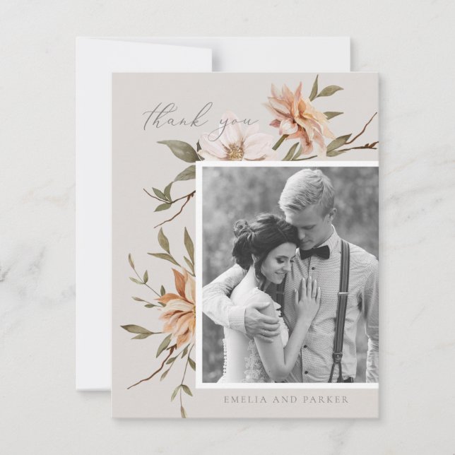 Tarjeta de agradecimiento de flores silvestres (Anverso)