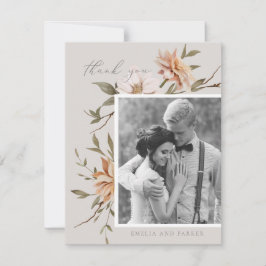 Tarjeta de agradecimiento de flores silvestres