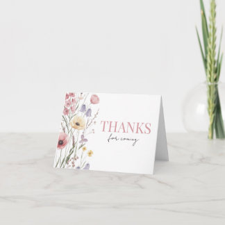 Tarjeta de agradecimiento de flores silvestres Bab