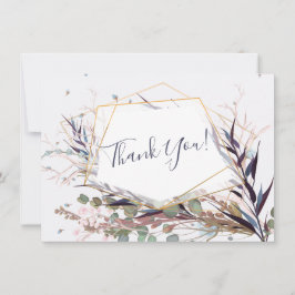 Tarjeta de agradecimiento de flores silvestres bor