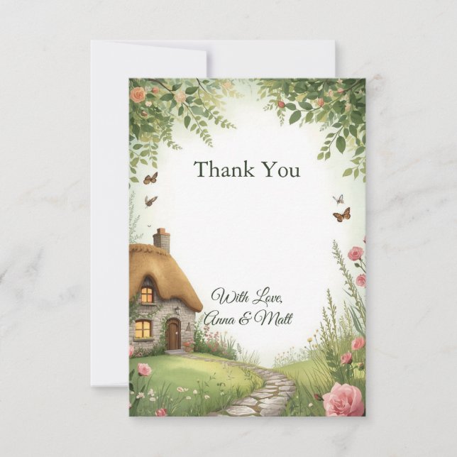 Tarjeta de agradecimiento de flores silvestres de  (Anverso)