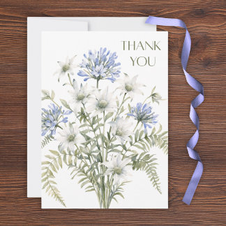 Tarjeta de agradecimiento de flores silvestres ele