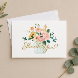 Tarjeta de agradecimiento de flores silvestres en 