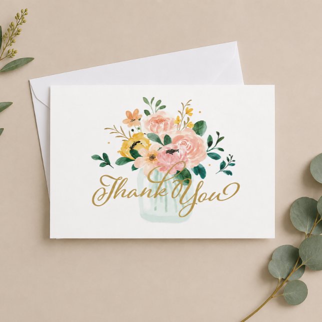 Tarjeta de agradecimiento de flores silvestres en  (Wildflower Thank You Card)