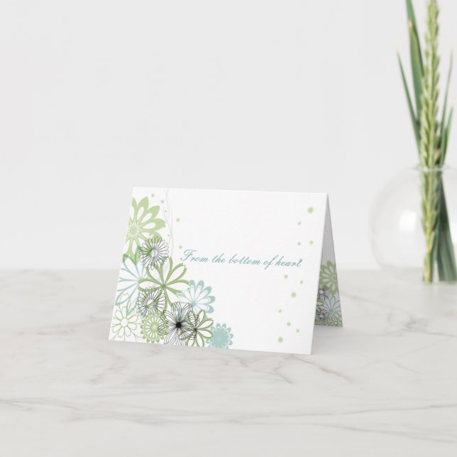 Tarjeta de agradecimiento de flores simples person (Anverso)