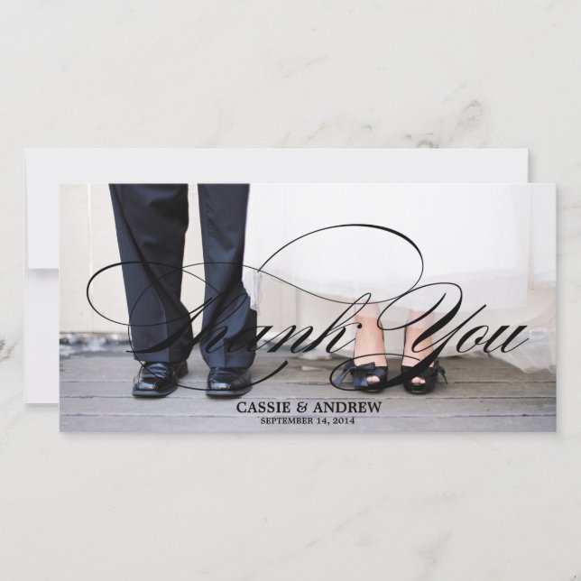 Tarjeta de agradecimiento de foto (Anverso)