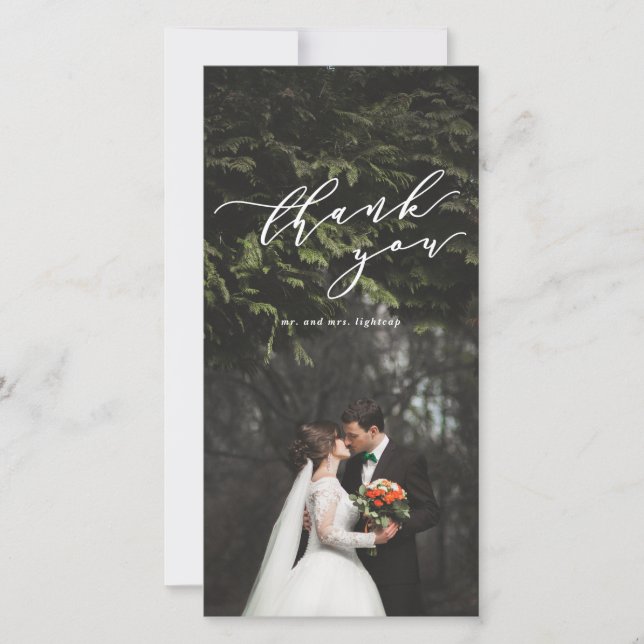 tarjeta de agradecimiento de foto (Anverso)