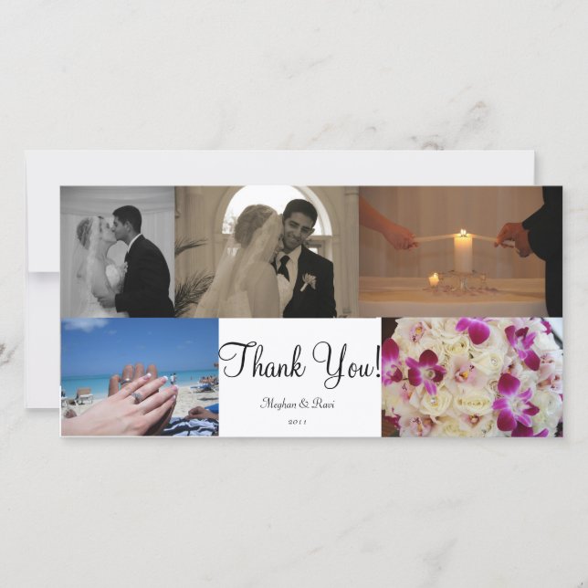 Tarjeta de agradecimiento de foto (Anverso)