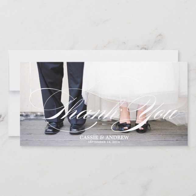 Tarjeta de agradecimiento de foto (Anverso)