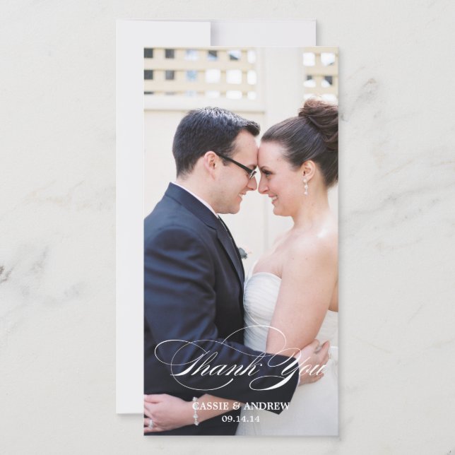 Tarjeta de agradecimiento de foto (Anverso)