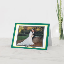 Tarjeta de agradecimiento de foto amarilla verde t