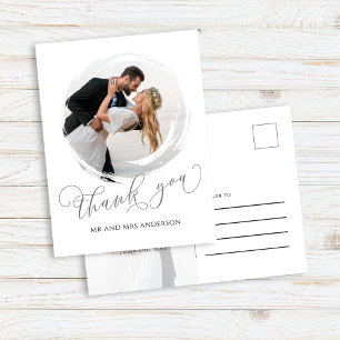 Tarjeta de agradecimiento de foto con elegante gui