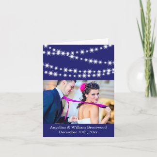 Tarjeta de agradecimiento de foto con luces centel