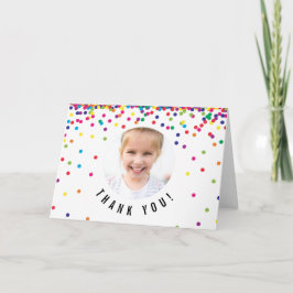 Tarjeta de agradecimiento de foto | Confetti de cu