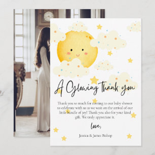 Tarjeta de agradecimiento de foto de baby shower d