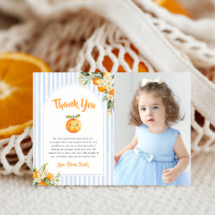 Tarjeta de agradecimiento de foto de baby shower d