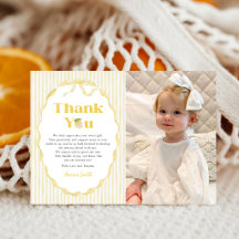 Tarjeta de agradecimiento de foto de baby shower d