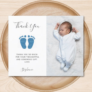 Tarjeta de agradecimiento de foto de Baby Shower d