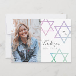 Tarjeta de agradecimiento de foto de Bat Mitzvah c