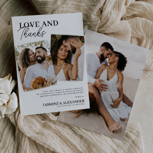 Tarjeta de agradecimiento de foto de boda 3