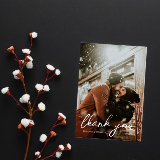 Tarjeta de agradecimiento de foto de boda de invie (Subido por el creador)
