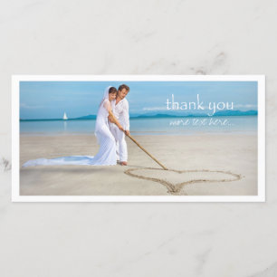 tarjeta de agradecimiento de foto de boda de PixDe