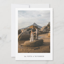 Tarjeta de agradecimiento de foto de boda elegante