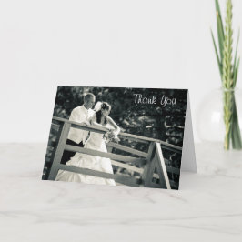 Tarjeta de agradecimiento de foto de boda personal