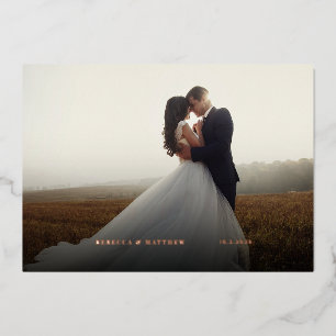 Tarjeta de agradecimiento de foto de boda personal