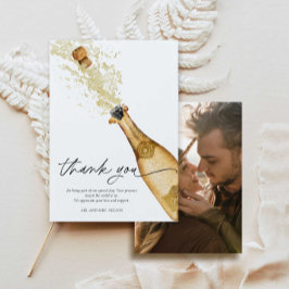 Tarjeta de agradecimiento de foto de compromiso de