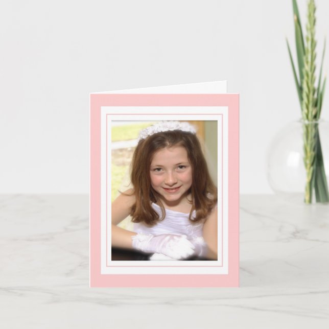 Tarjeta de agradecimiento de foto de cruz elegante (Anverso)