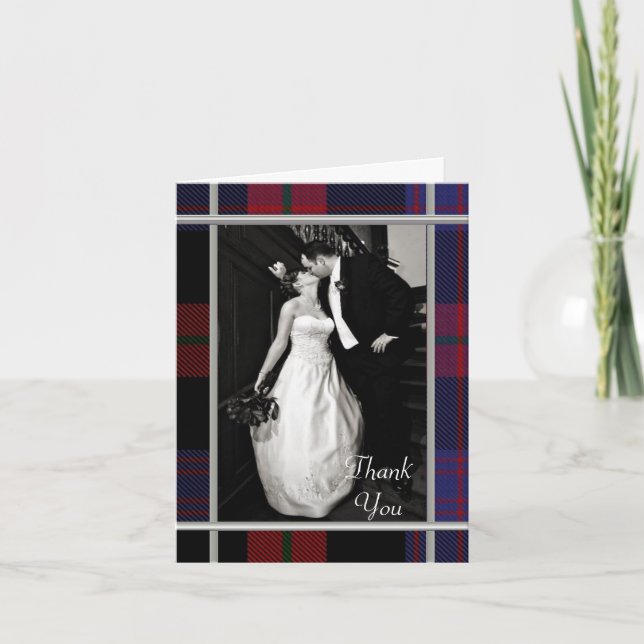 Tarjeta de agradecimiento de foto de cuadros del C (Anverso)