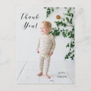 Tarjeta de agradecimiento de foto de cumpleaños