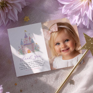 Tarjeta de agradecimiento de foto de cumpleaños de