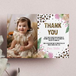 Tarjeta de agradecimiento de foto de cumpleaños de