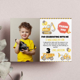 Tarjeta de agradecimiento de foto de cumpleaños de