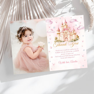 Tarjeta de agradecimiento de foto de cumpleaños de