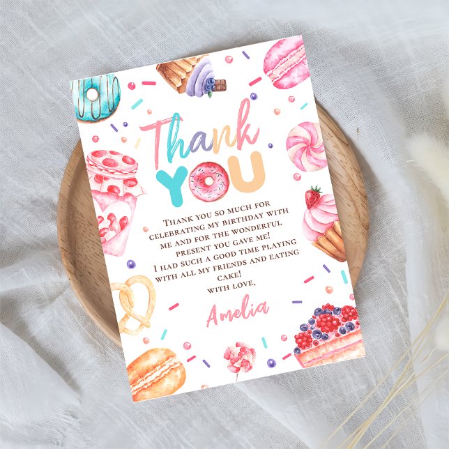 Tarjeta de agradecimiento de foto de cumpleaños de (Subido por el creador)