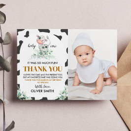 Tarjeta de agradecimiento de foto de cumpleaños Va