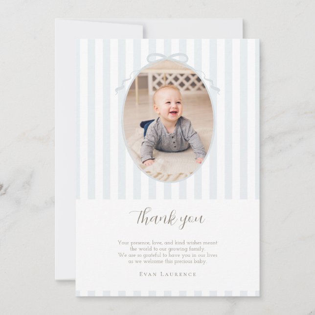 Tarjeta de agradecimiento de foto de ganso tonto a (Anverso)