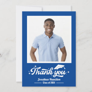 Tarjeta de agradecimiento de foto de graduación az